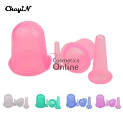 Ventuze de masaj anticelulitic si facial VMA002, 4 bucati Roz